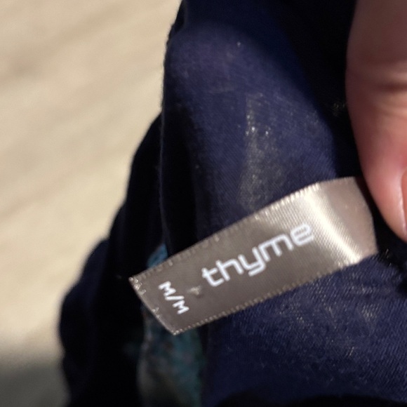 TYME Strapless Navy and Teal Dress - Picture 2 of 2